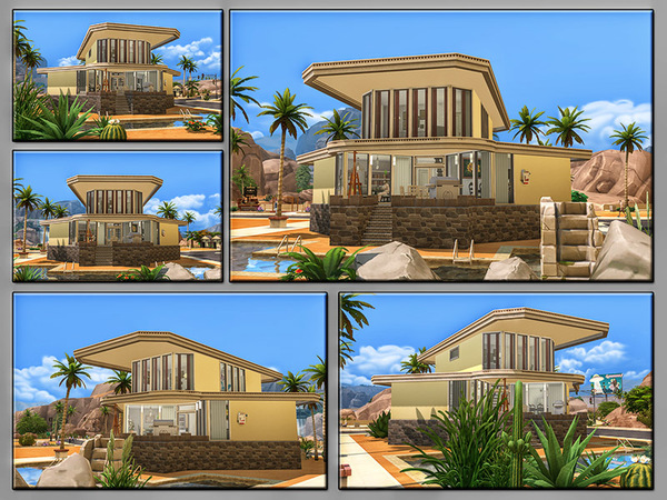 Sims 4 MB The Arrow unusual built family home by matomibotaki at TSR