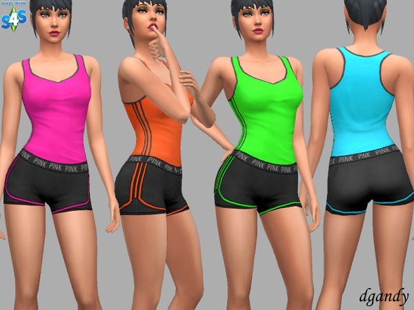 Sims 4 Laura sport shorts by dgandy at TSR