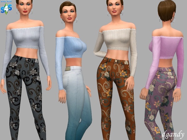 Sims 4 Ribbed Knit Lounge Top by dgandy at TSR