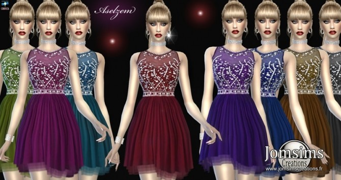 Sims 4 Aselzem dress at Jomsims Creations