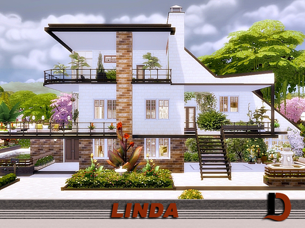 Sims 4 Linda modern house by Danuta720 at TSR