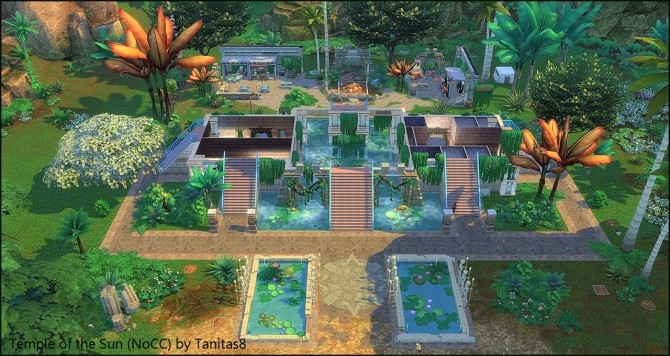 Sims 4 Temple of the Sun NoCC museum at Tanitas8 Sims