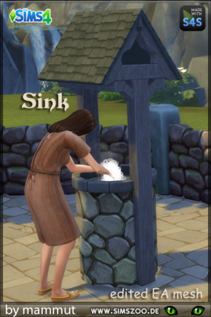 Fountain sink by Mammut at Blacky’s Sims Zoo