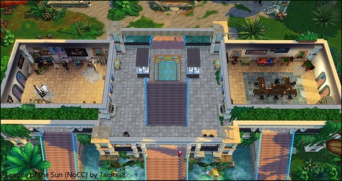 Sims 4 Temple of the Sun NoCC museum at Tanitas8 Sims
