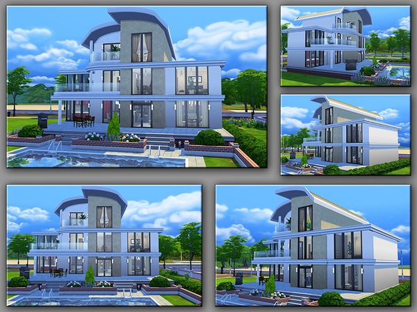 Sims 4 MB Constant Curvature house by matomibotaki at TSR