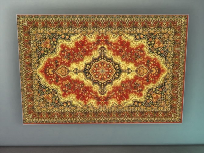 Sims 4 Traditional Russian Style Wall Rug by scottiedoag at Mod The Sims