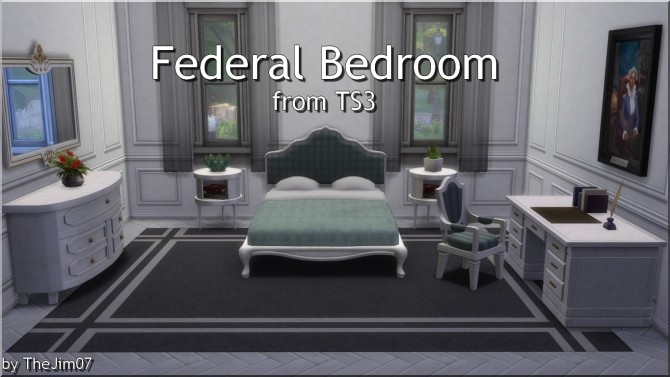 Sims 4 Federal Bedroom from TS3 by TheJim07 at Mod The Sims
