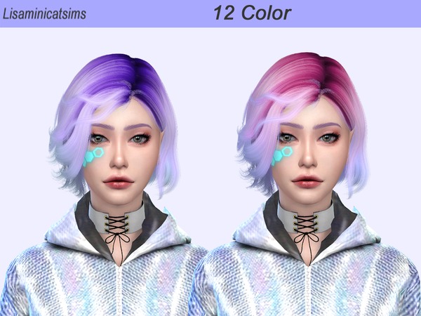 Sims 4 WINGS OE0528 Ombre Hair Retexture by Lisaminicatsims at TSR