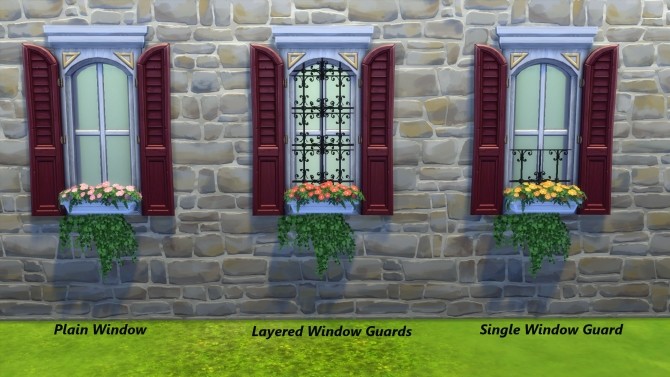 Sims 4 Max Window Guards by Snowhaze at Mod The Sims
