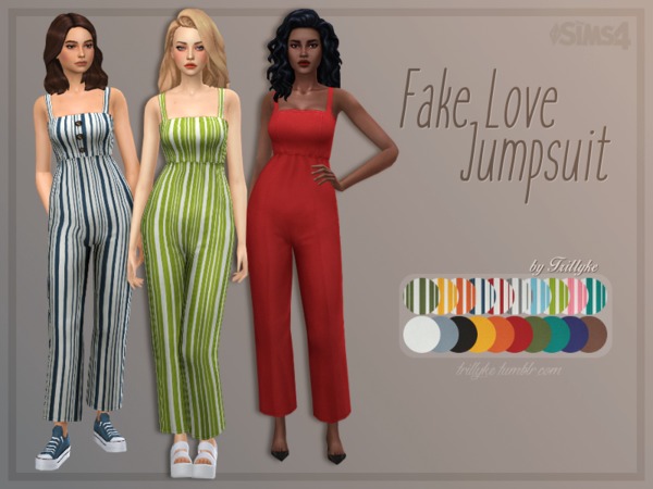 Sims 4 Fake Love Jumpsuit by Trillyke at TSR