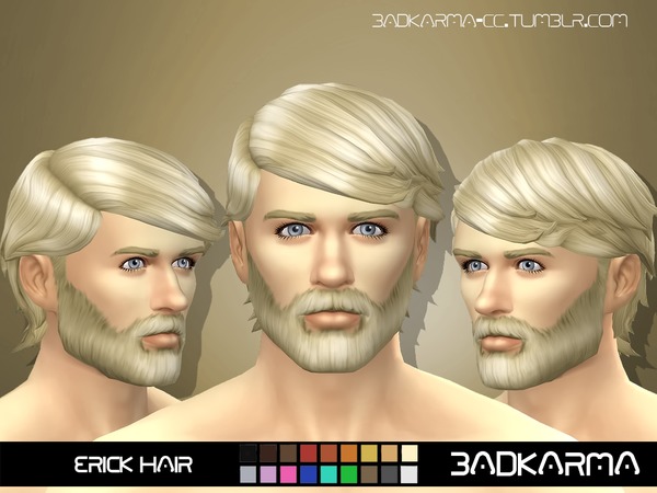 Sims 4 Erick Hair by BADKARMA at TSR