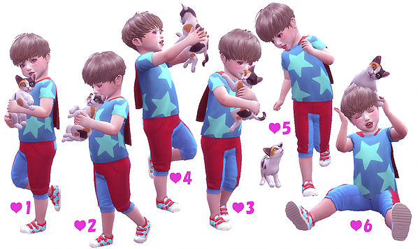 Sims 4 Toddler & Kitten Pose at A luckyday