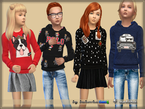 Sims 4 Hoodies for kids by bukovka at TSR