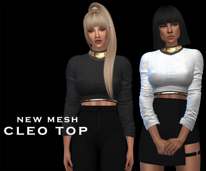 Sims 4 Cleo top (P) at Leo Sims