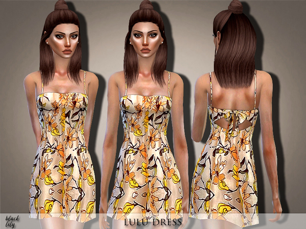 Sims 4 Lulu Dress by Black Lily at TSR
