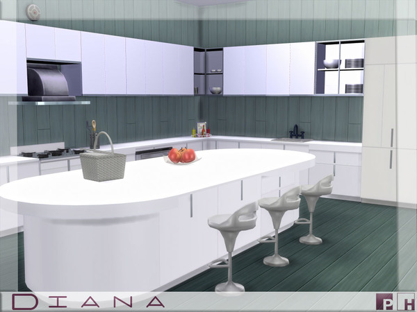 Sims 4 Diana 2 bedroom house by Pinkfizzzzz at TSR