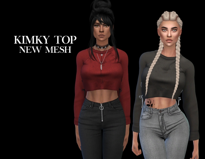 Kimky Top at Leo Sims » Sims 4 Updates