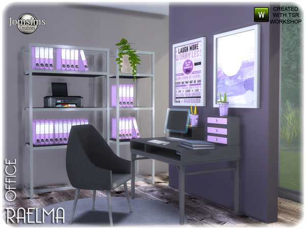 Sims 4 Raelma office by jomsims at TSR