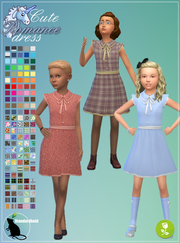 Sims 4 Cute Romance Dress by Standardheld at SimsWorkshop