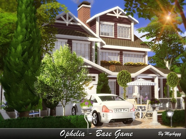 Sims 4 Ophelia house by MychQQQ at TSR