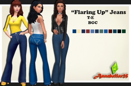 Flaring Up Jeans by Annabellee25 at SimsWorkshop