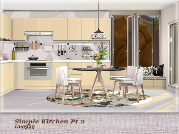 Sims 4 Simple Kitchen Pt.2 by ung999 at TSR