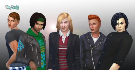 Male Hair Pack 6 at My Stuff