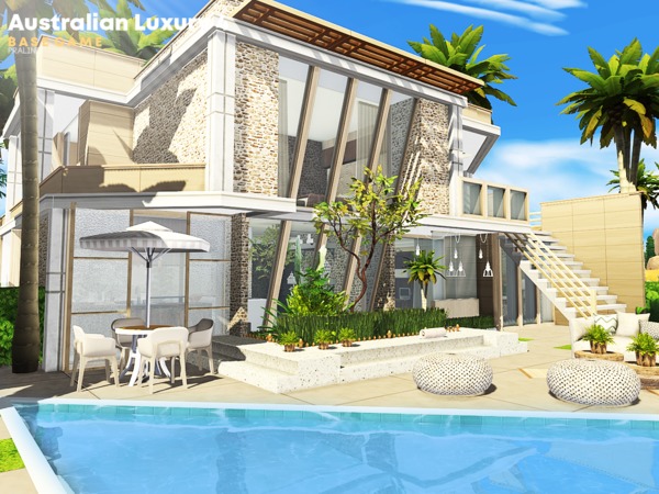 Sims 4 Australian Luxury 4 house by Pralinesims at TSR