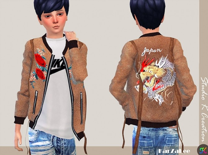Sims 4 Giruto 54 EMB Jacket child version at Studio K Creation