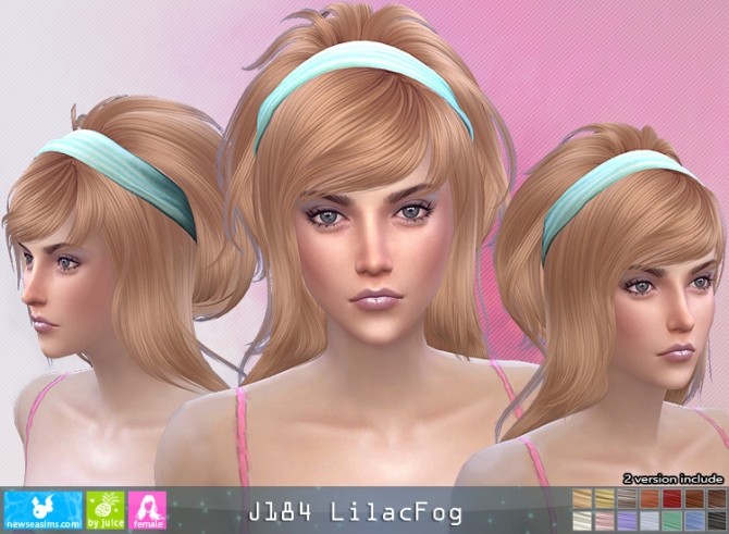 Sims 4 J184 LilacFog hair (P) at Newsea Sims 4