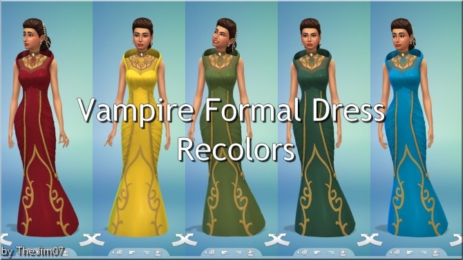 Sims 4 Vampire Formal Dress Recolors by TheJim07 at Mod The Sims
