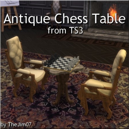 Antique Chess Table from TS3 by TheJim07 at Mod The Sims