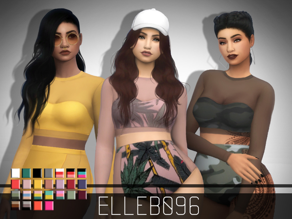 Sims 4 Sheer Sleeve Bikini by Elleb096 at TSR