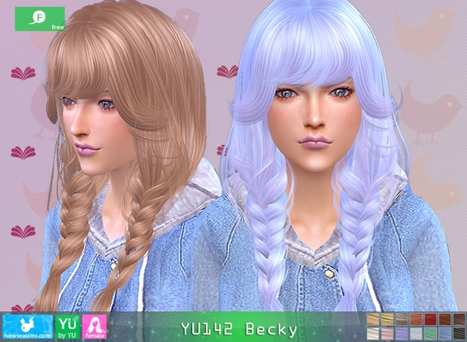 YU142 Becky hair at Newsea Sims 4 » Sims 4 Updates