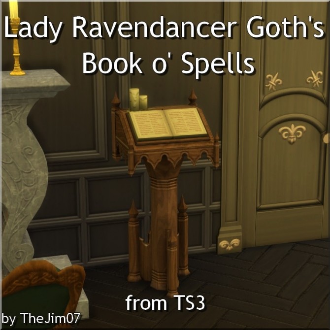 Sims 4 Lady Ravendancer Goths Book o Spells from TS3 by TheJim07 at Mod The Sims