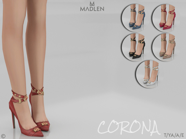 Sims 4 Madlen Corona Shoes by MJ95 at TSR
