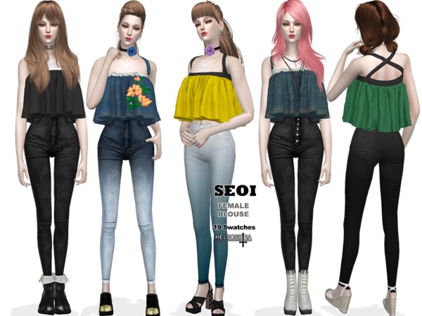 Sims 4 SEOI Blouse by Helsoseira at TSR