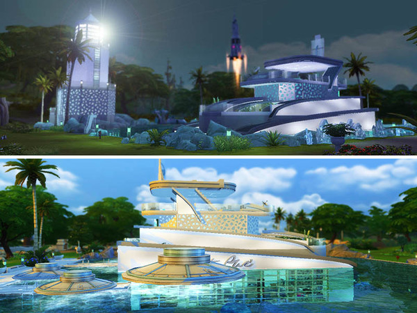 Sims 4 Dolphins Vault modern catamaran by dasie2 at TSR