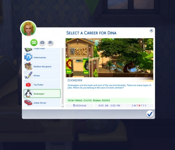 Sims 4 Zookeeper Career by Piscean6 at Mod The Sims