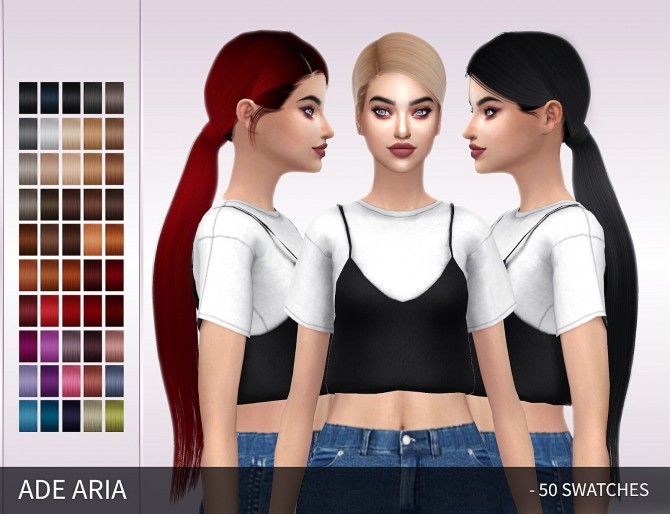 Sims 4 Ade Aria hair retexture at FROST SIMS 4
