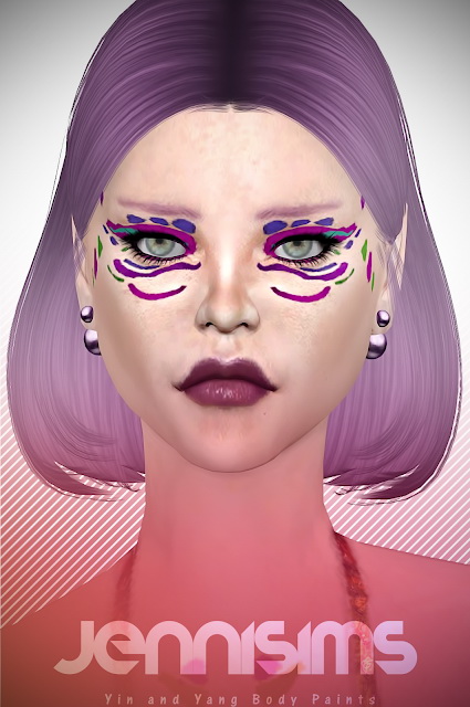 Sims 4 Yin&Yang Body Paints (EyeShadow, Tattoos) at Jenni Sims