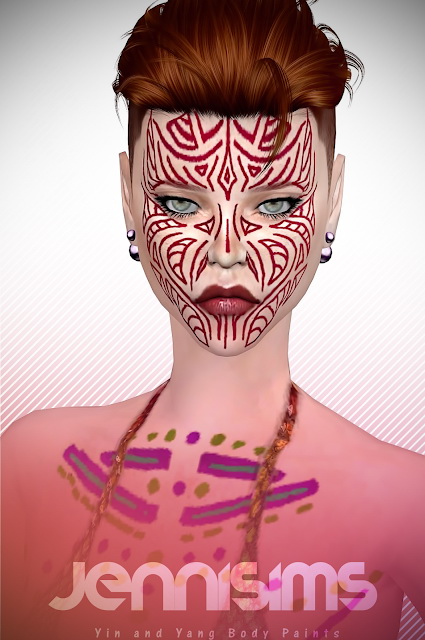 Sims 4 Yin&Yang Body Paints (EyeShadow, Tattoos) at Jenni Sims