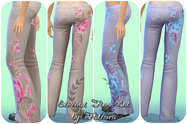 Sims 4 EternalRose Set 8x Pants at Petka Falcora