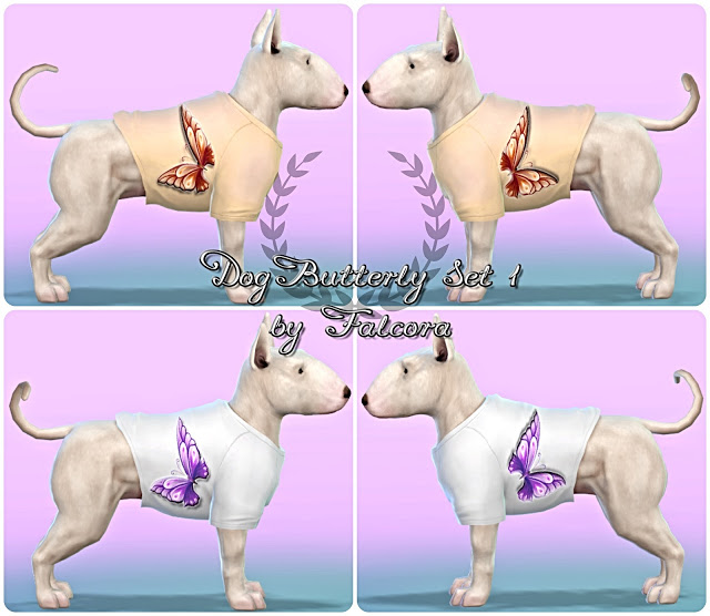 Sims 4 Dog Butterfly Set 10x For small dog at Petka Falcora