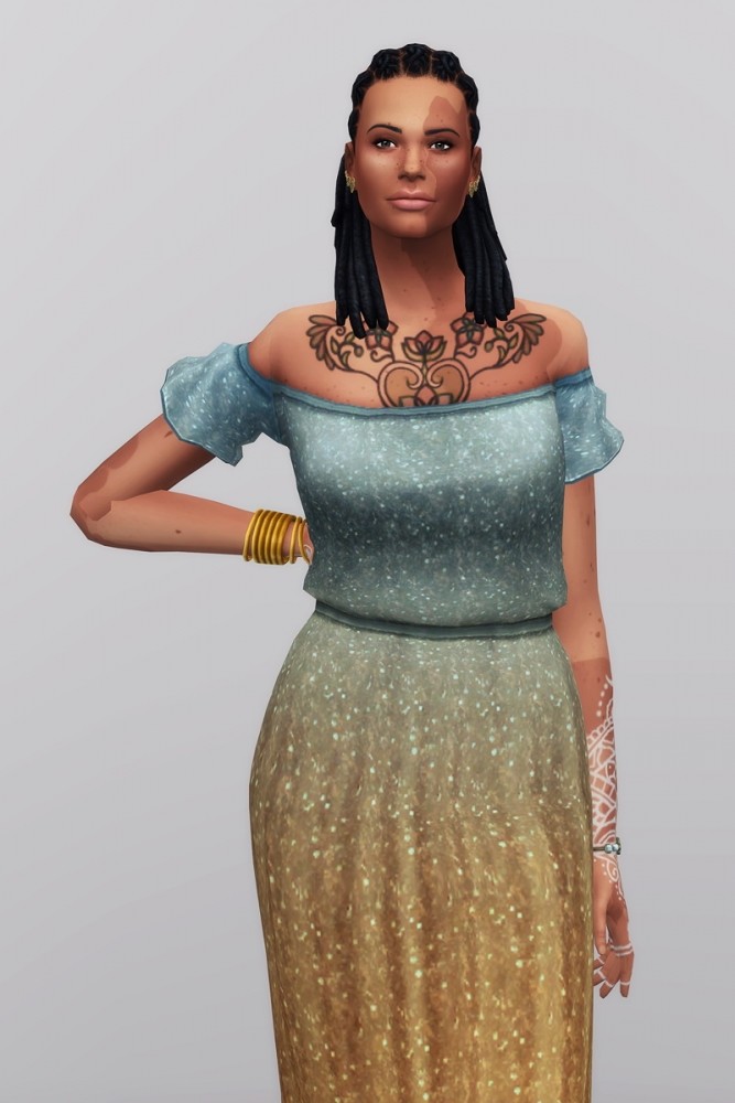 Sims 4 Off Shoulder Dress at Rusty Nail