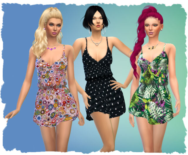 Sims 4 Boho Minidress recolors by AllAboutStyle at All 4 Sims