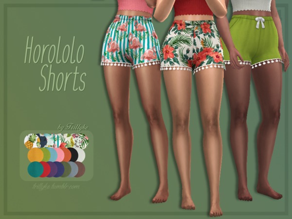 Sims 4 Horololo Shorts by Trillyke at TSR