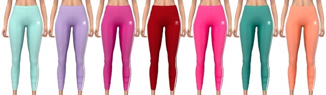 Sims 4 Ellie Simple Stripe Leggings Recolor at FROST SIMS 4