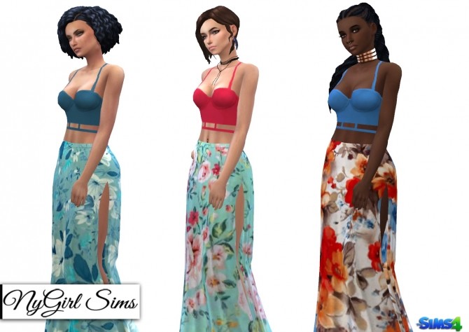 Sims 4 Two Piece Sundress with Cage Tank at NyGirl Sims