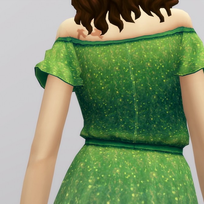 Sims 4 Off Shoulder Dress at Rusty Nail